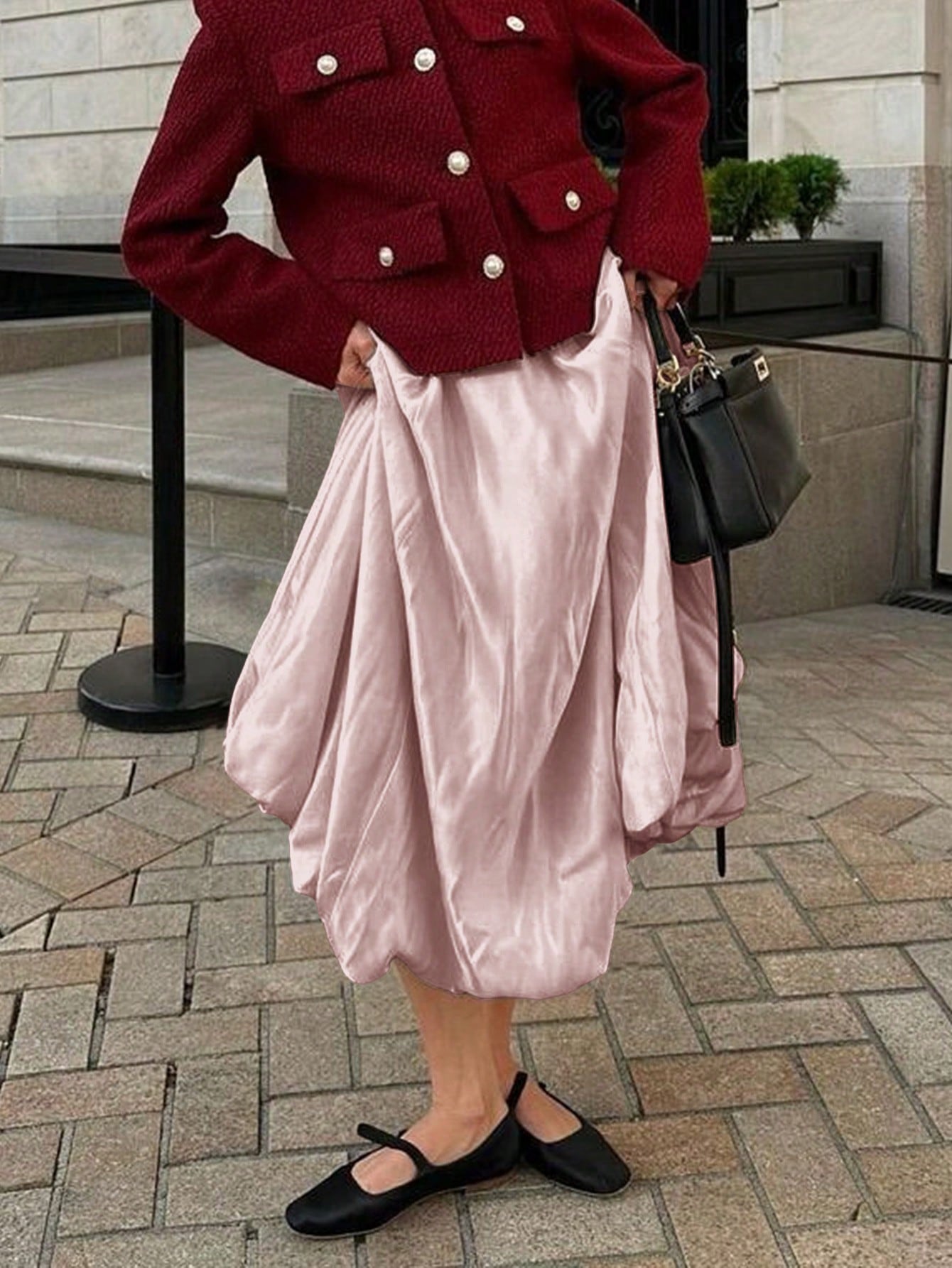 Dames Minimalistische Losse Pasvorm Bubble Rok Casual Dagelijkse Mode