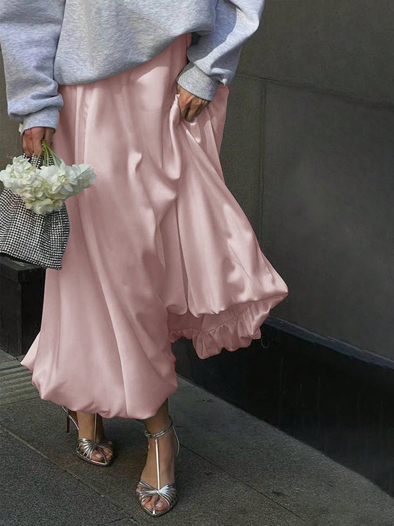 Dames Minimalistische Losse Pasvorm Bubble Rok Casual Dagelijkse Mode