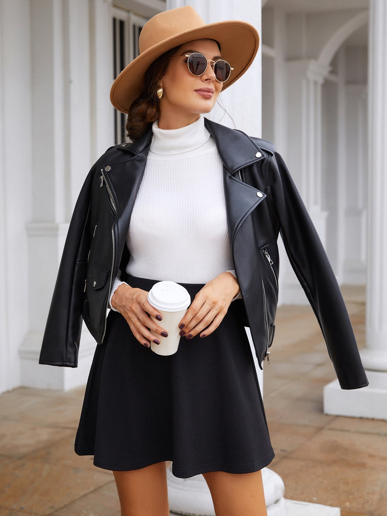 Hoge Taille A-Lijn Rok Voor Dames Elegant Voor Herfst En Winter