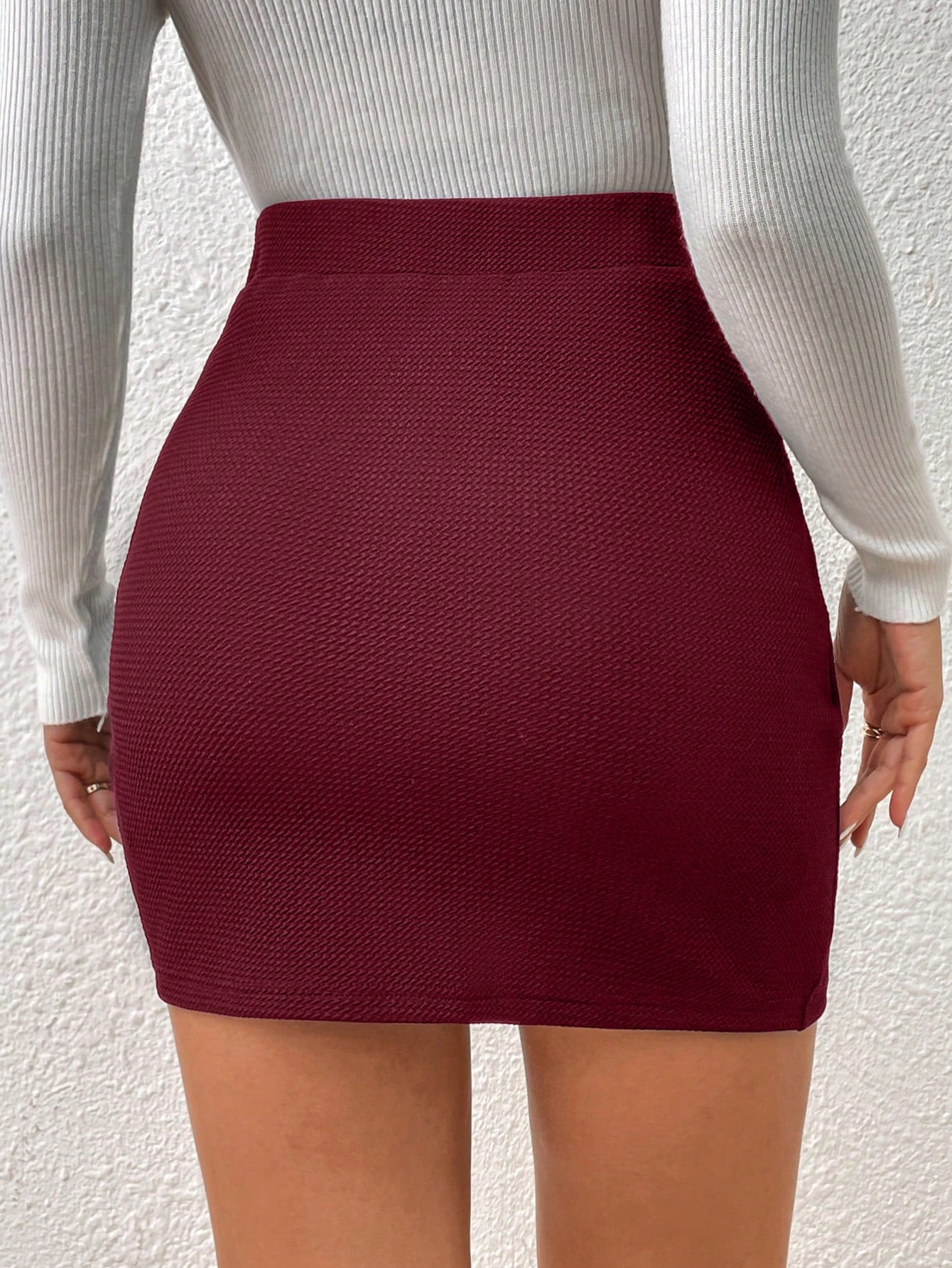 Hoge Taille Bodycon Tulp Rok Voor Dames Elegante Wrap Mini Skinny Casual Kleding