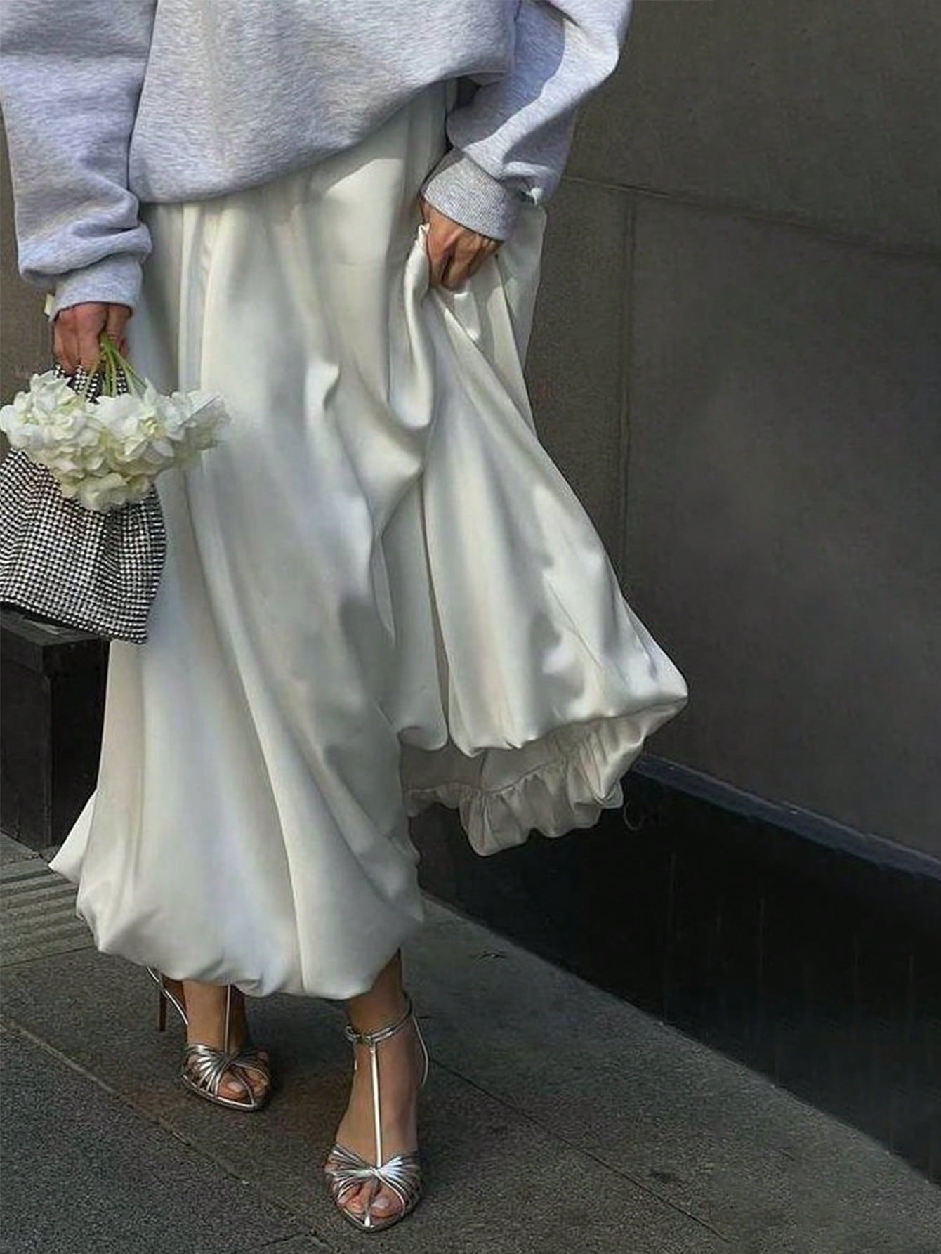 Dames Minimalistische Losse Pasvorm Bubble Rok Casual Dagelijkse Mode