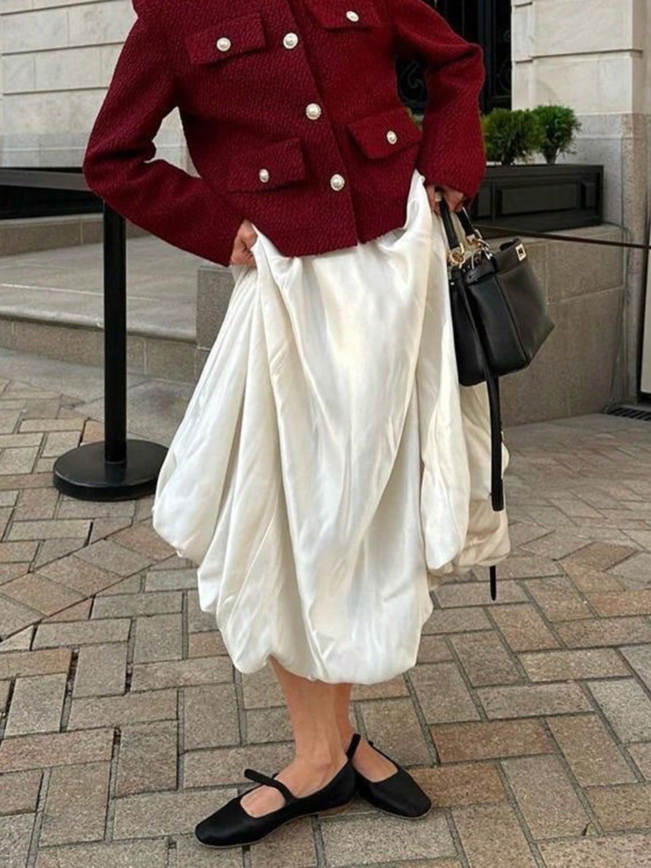 Dames Minimalistische Losse Pasvorm Bubble Rok Casual Dagelijkse Mode