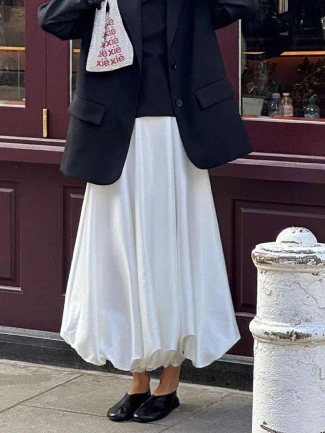 Dames Minimalistische Losse Pasvorm Bubble Rok Casual Dagelijkse Mode