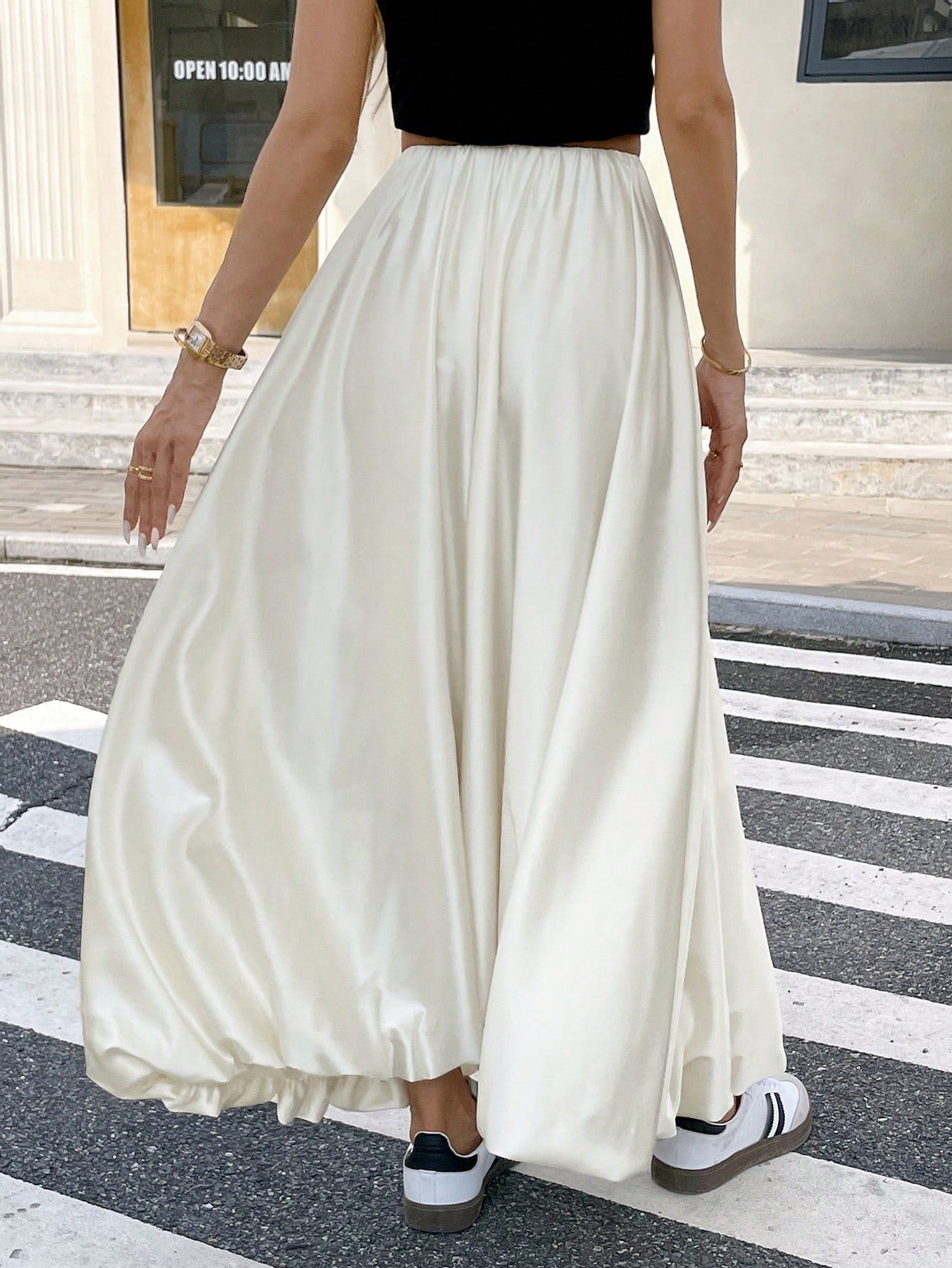 Dames Minimalistische Losse Pasvorm Bubble Rok Casual Dagelijkse Mode