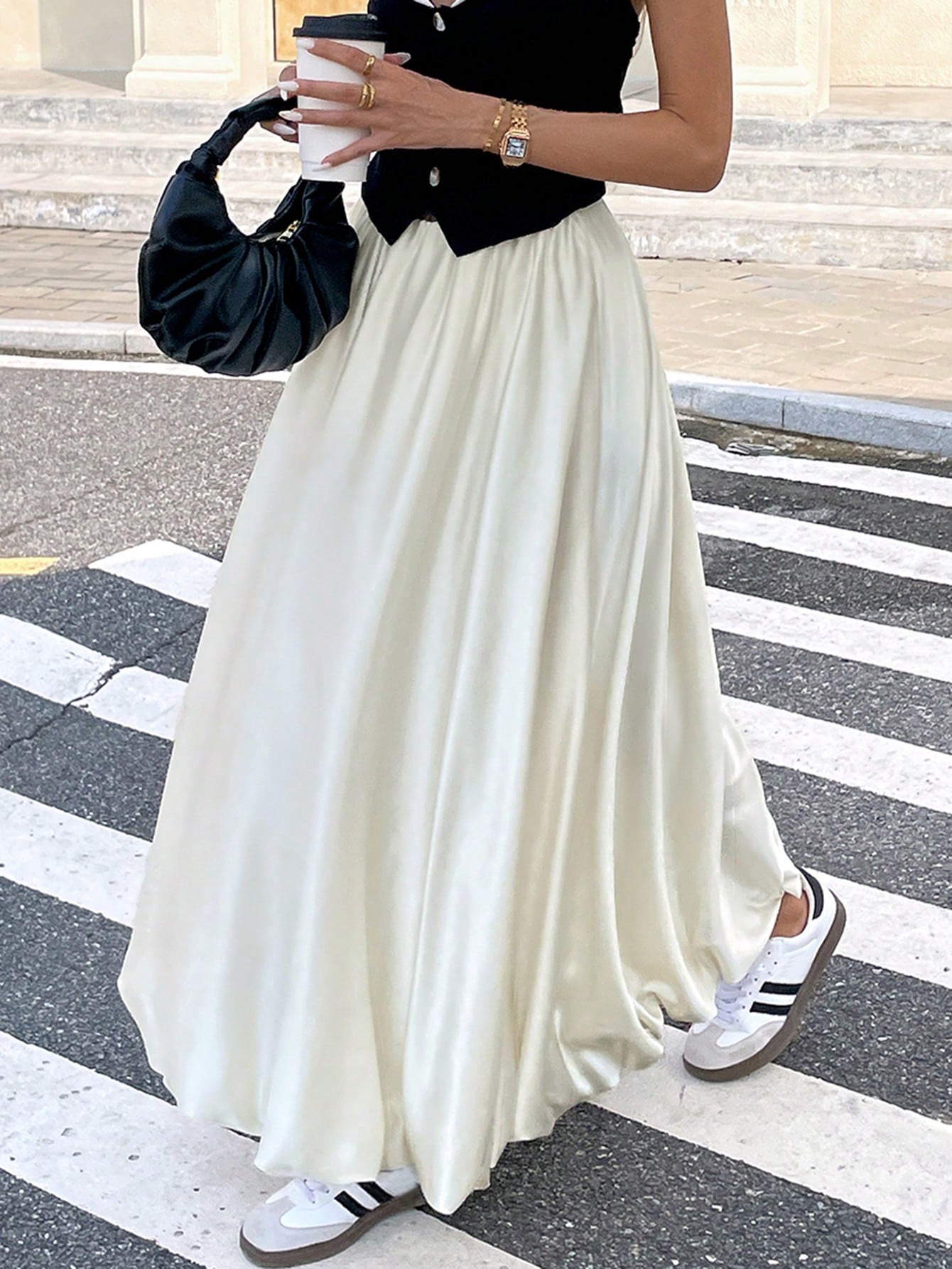 Dames Minimalistische Losse Pasvorm Bubble Rok Casual Dagelijkse Mode