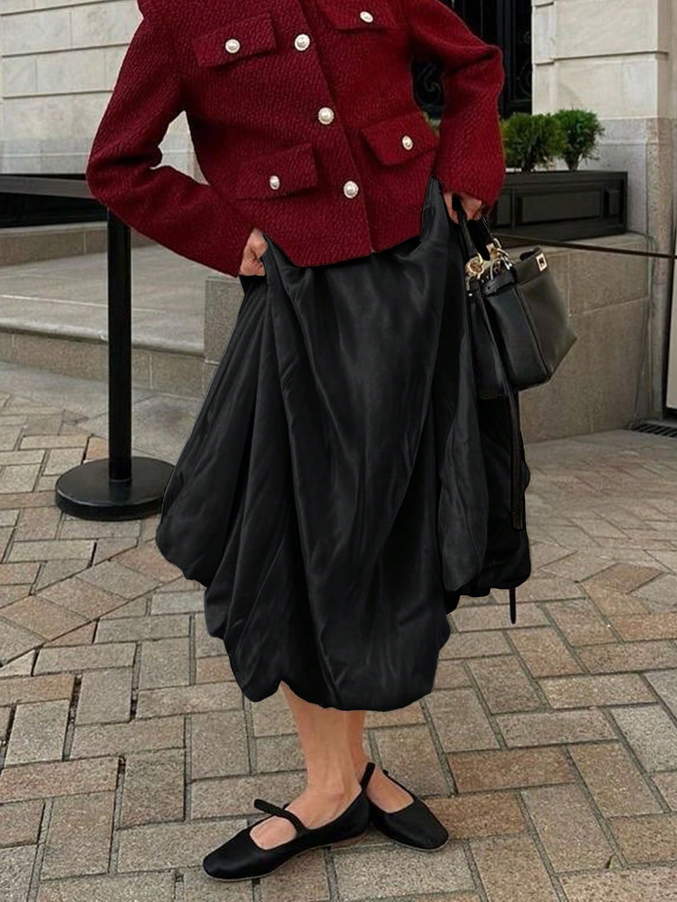 Dames Minimalistische Losse Pasvorm Bubble Rok Casual Dagelijkse Mode