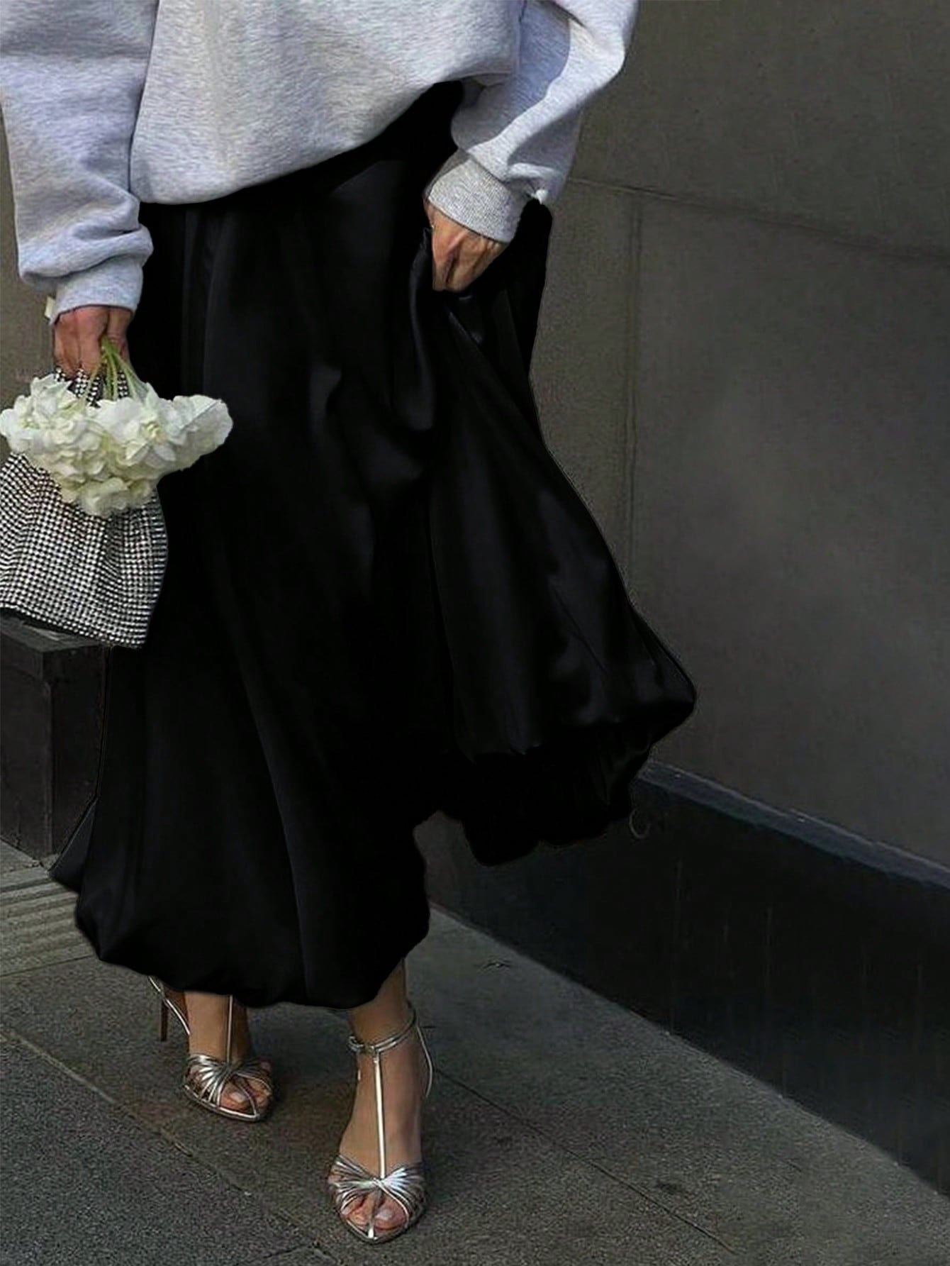 Dames Minimalistische Losse Pasvorm Bubble Rok Casual Dagelijkse Mode
