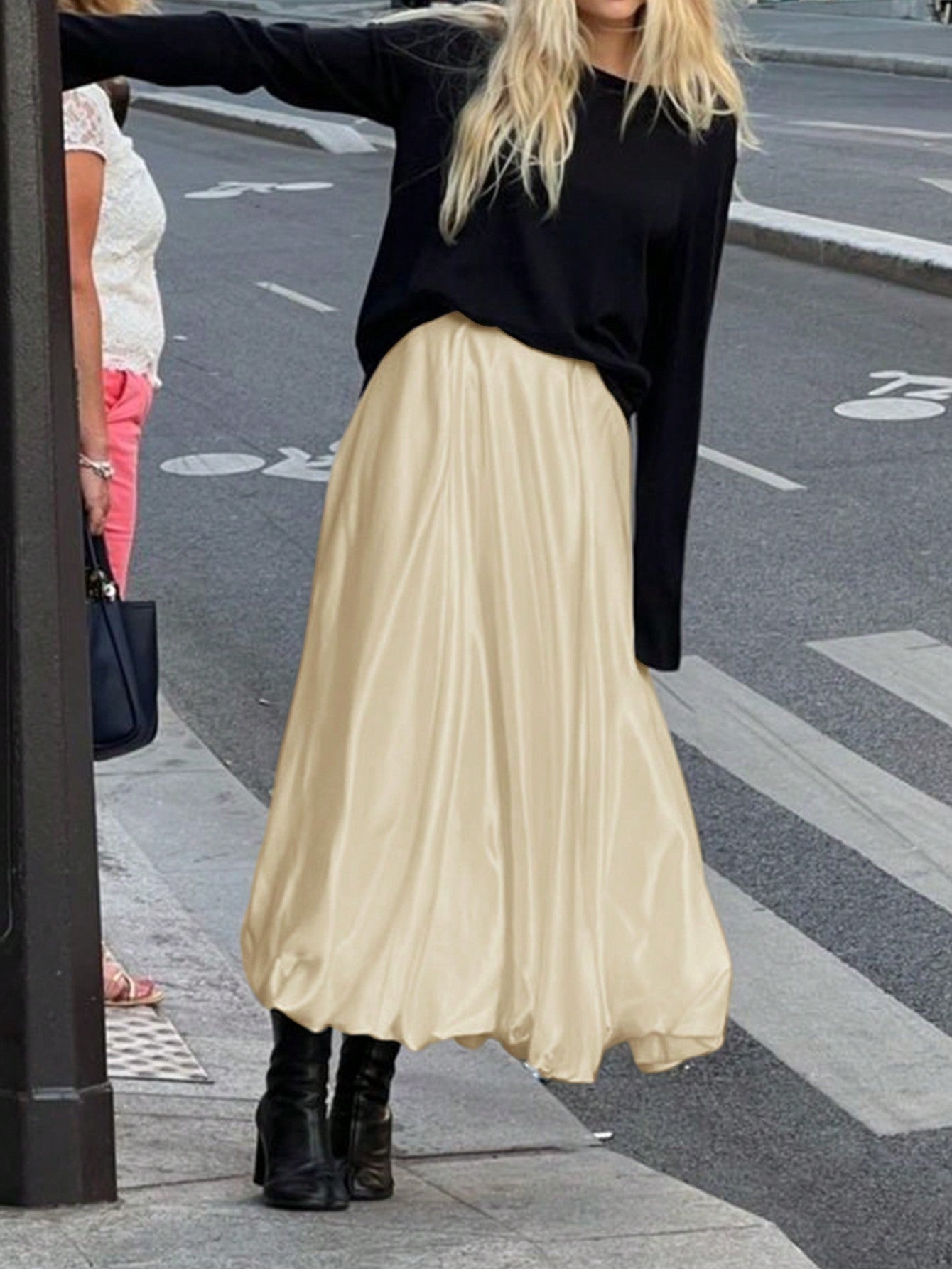Dames Minimalistische Losse Pasvorm Bubble Rok Casual Dagelijkse Mode