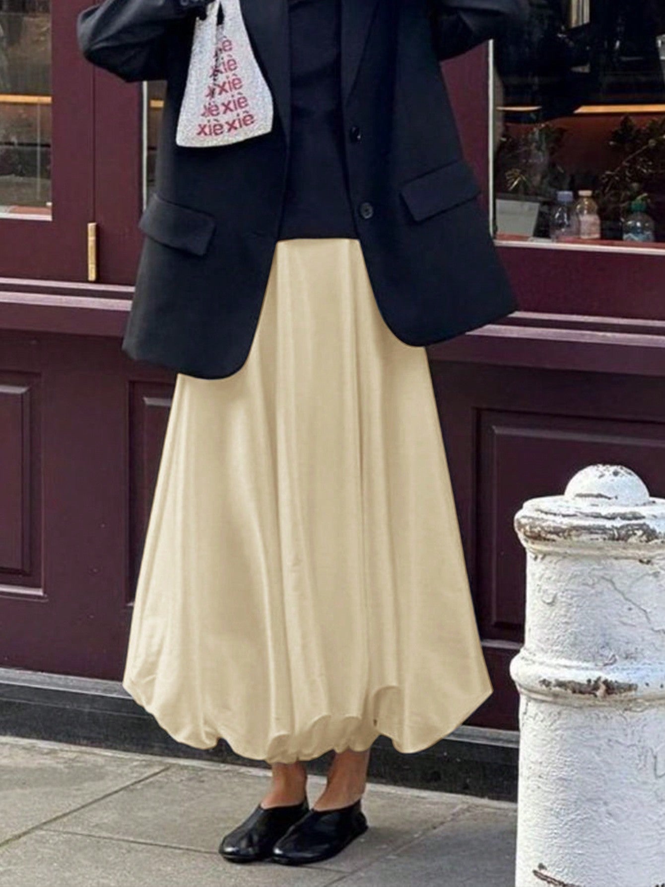 Dames Minimalistische Losse Pasvorm Bubble Rok Casual Dagelijkse Mode