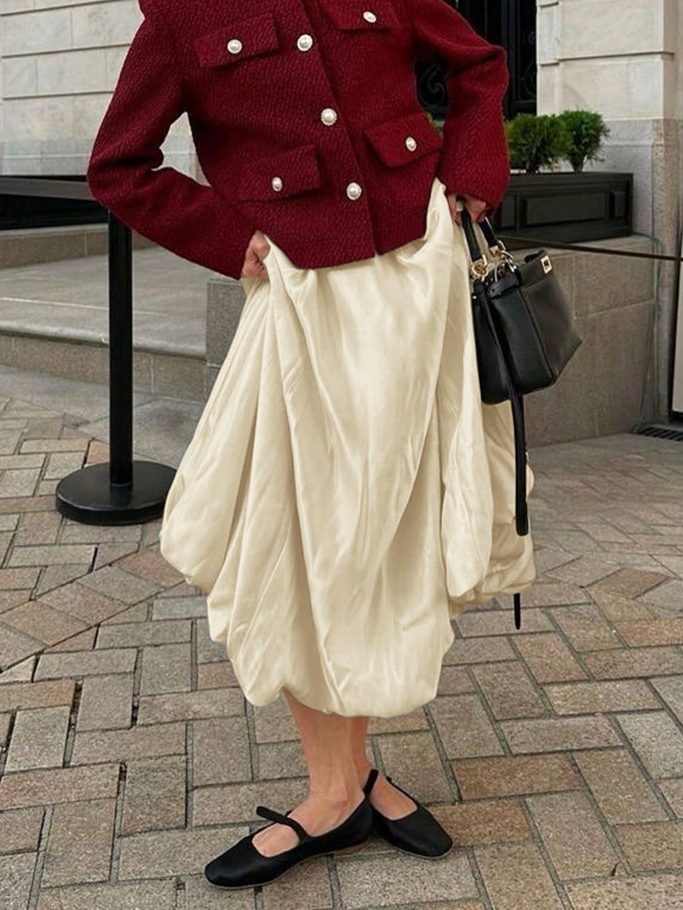 Dames Minimalistische Losse Pasvorm Bubble Rok Casual Dagelijkse Mode