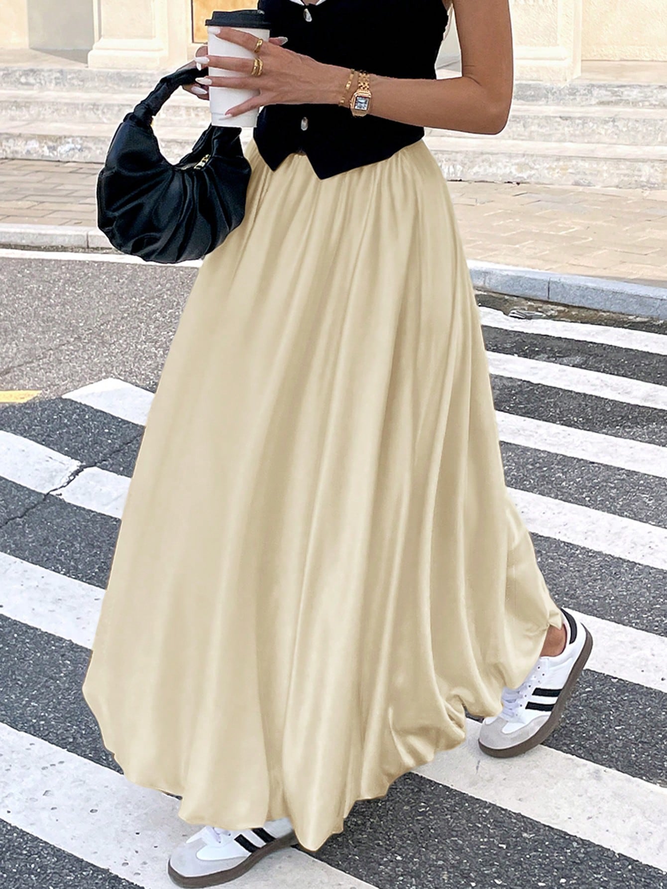 Dames Minimalistische Losse Pasvorm Bubble Rok Casual Dagelijkse Mode