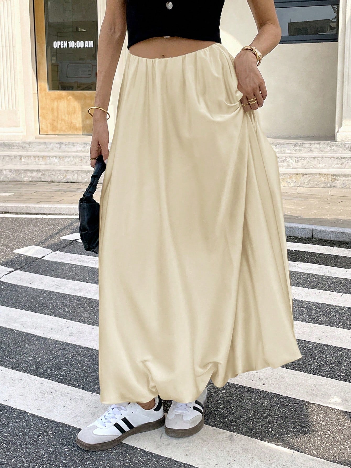 Dames Minimalistische Losse Pasvorm Bubble Rok Casual Dagelijkse Mode