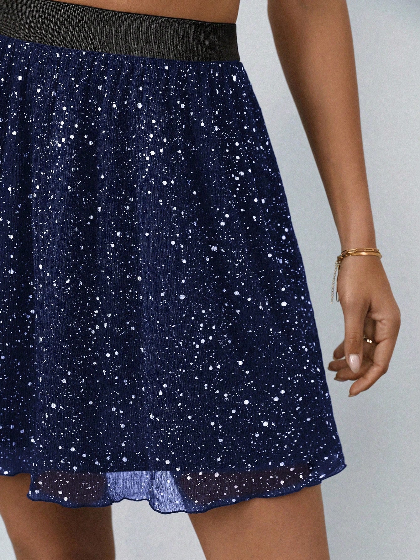 Dames Contrasterende Mesh Rok Eenvoudige Modieuze Casual Dagelijkse Kleding