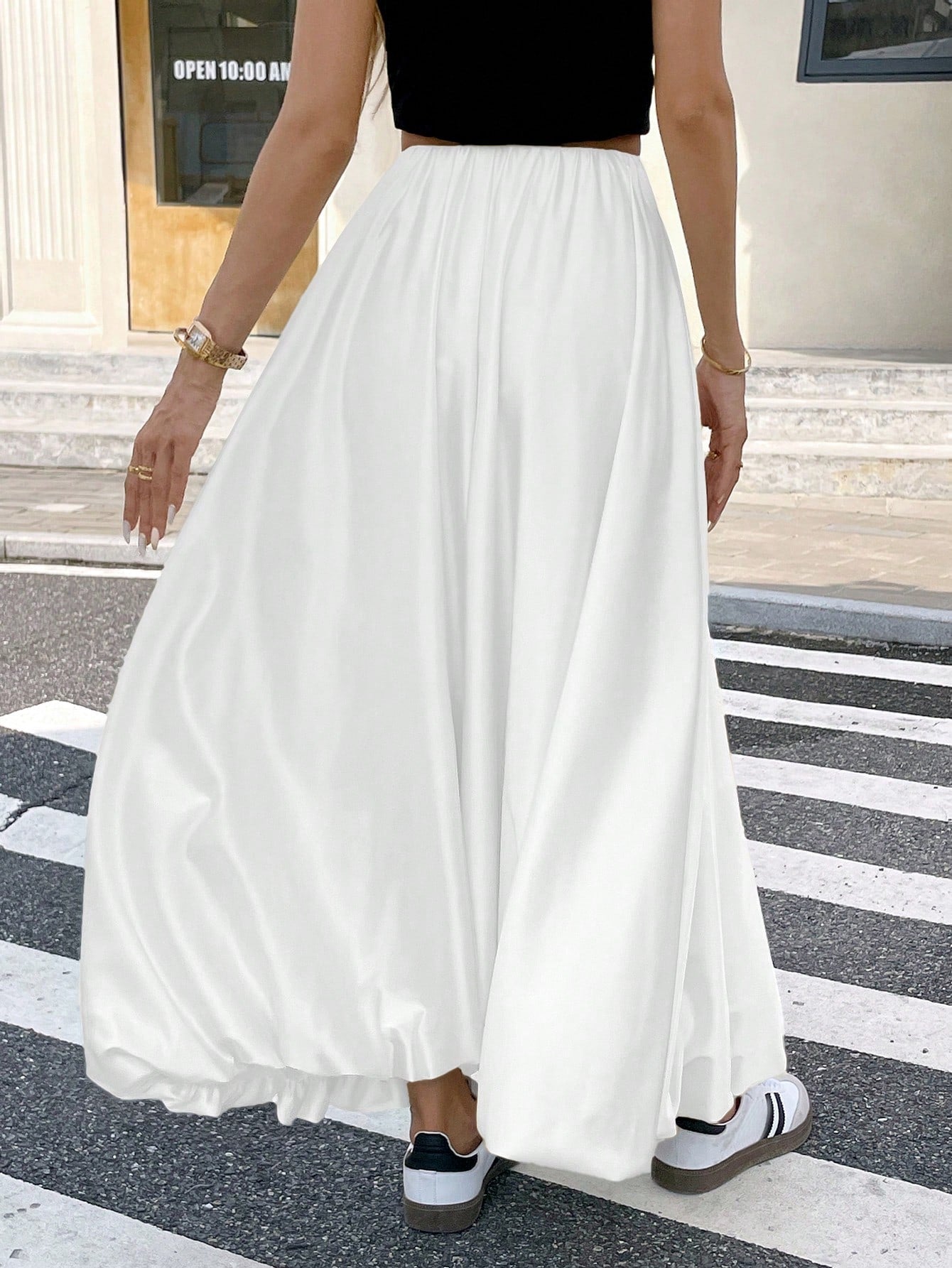 Dames Minimalistische Losse Pasvorm Bubble Rok Casual Dagelijkse Mode