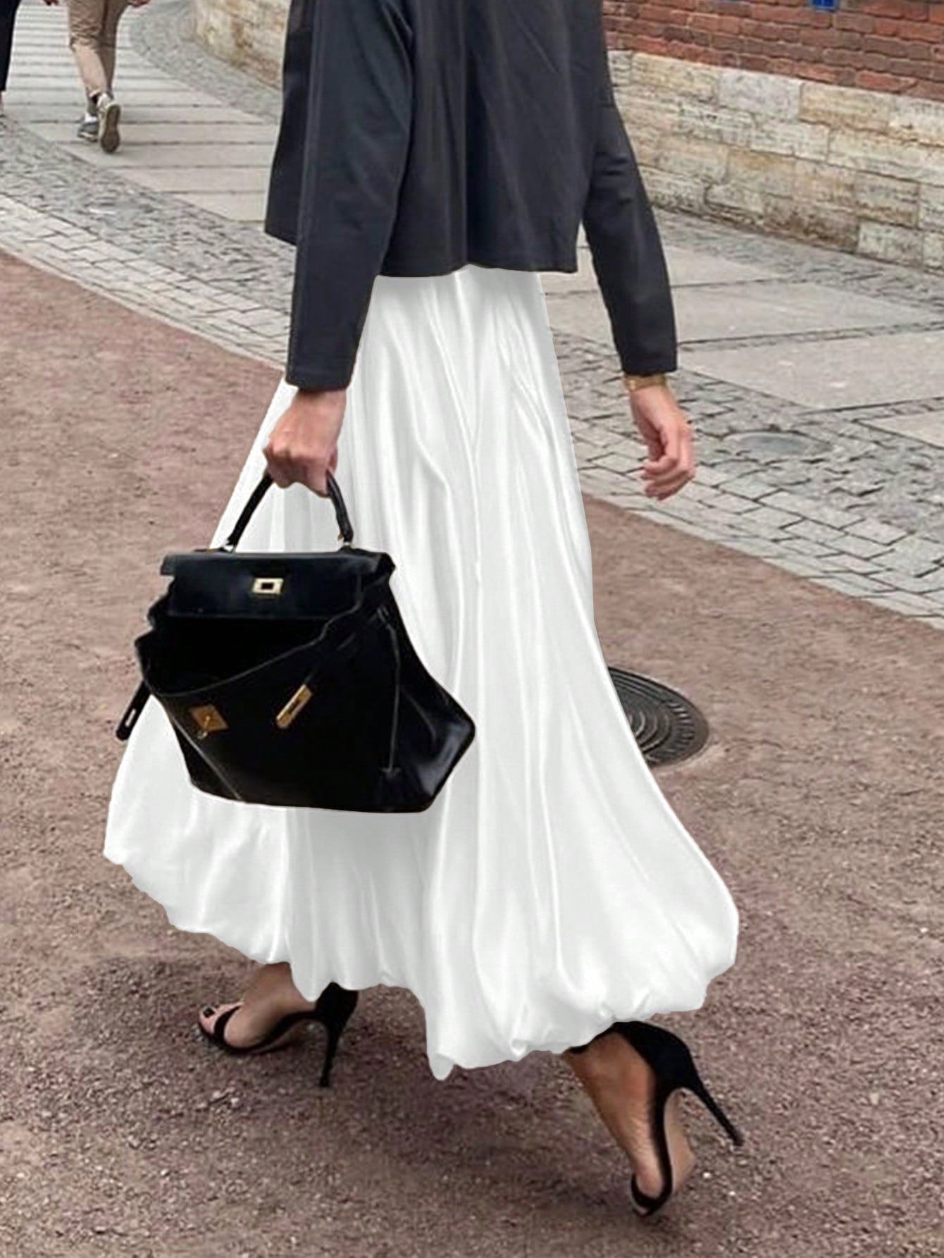 Dames Minimalistische Losse Pasvorm Bubble Rok Casual Dagelijkse Mode