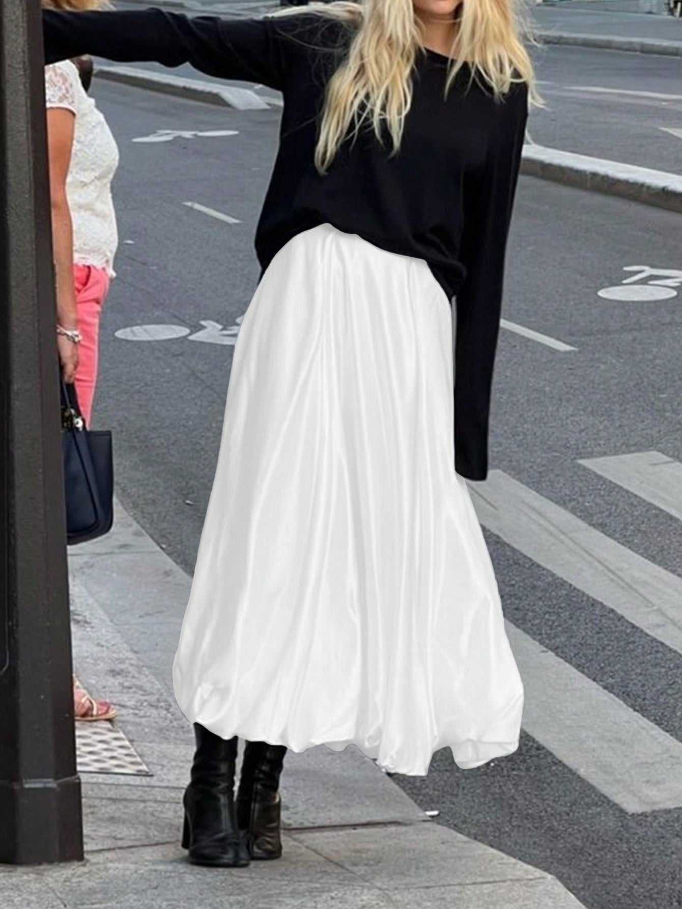 Dames Minimalistische Losse Pasvorm Bubble Rok Casual Dagelijkse Mode