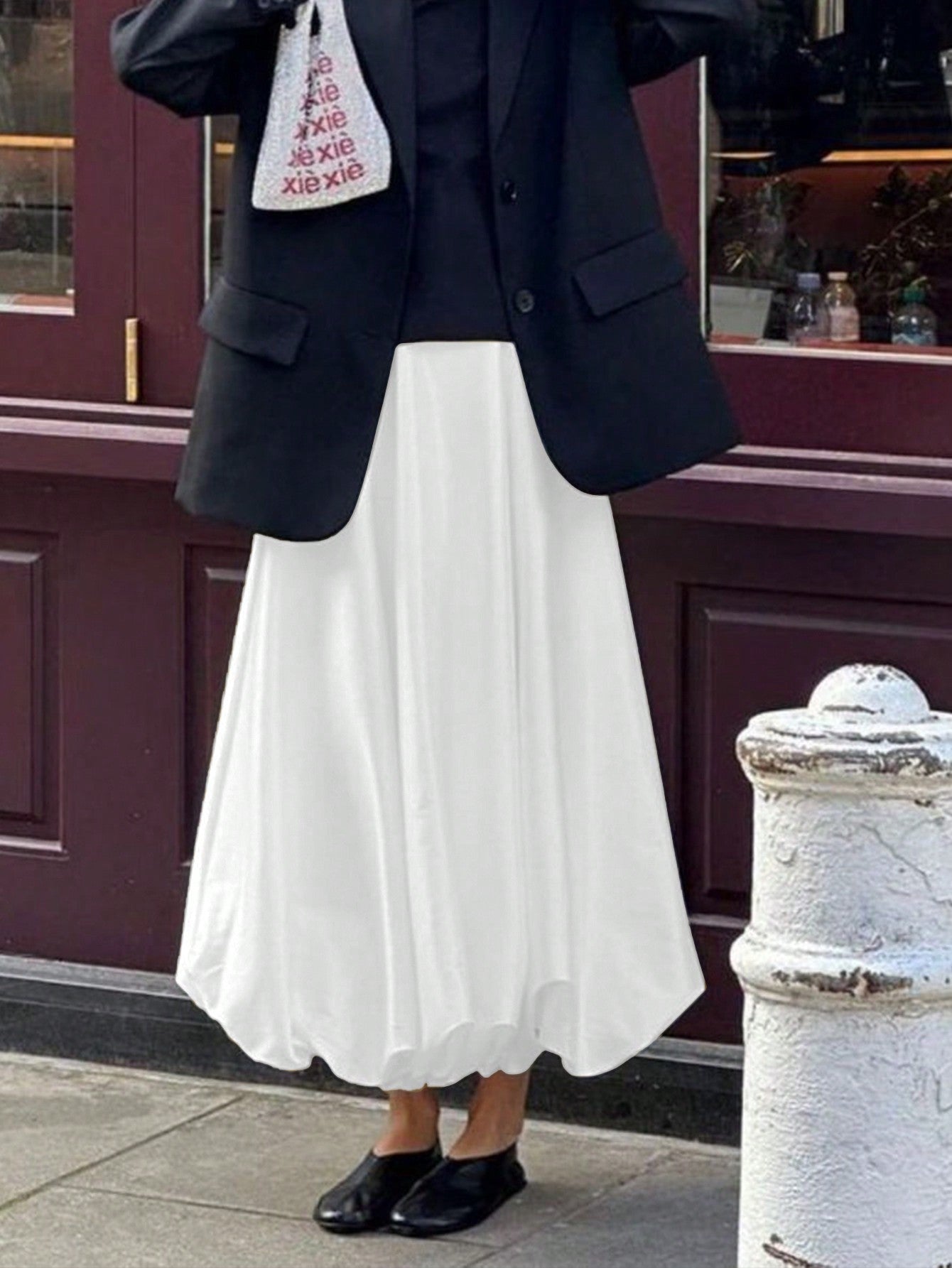 Dames Minimalistische Losse Pasvorm Bubble Rok Casual Dagelijkse Mode