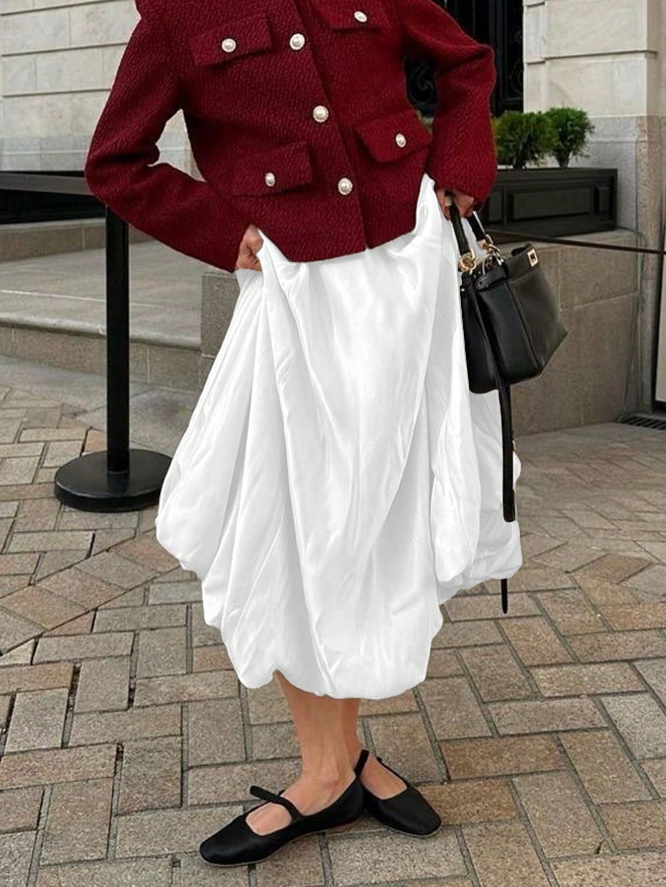 Dames Minimalistische Losse Pasvorm Bubble Rok Casual Dagelijkse Mode