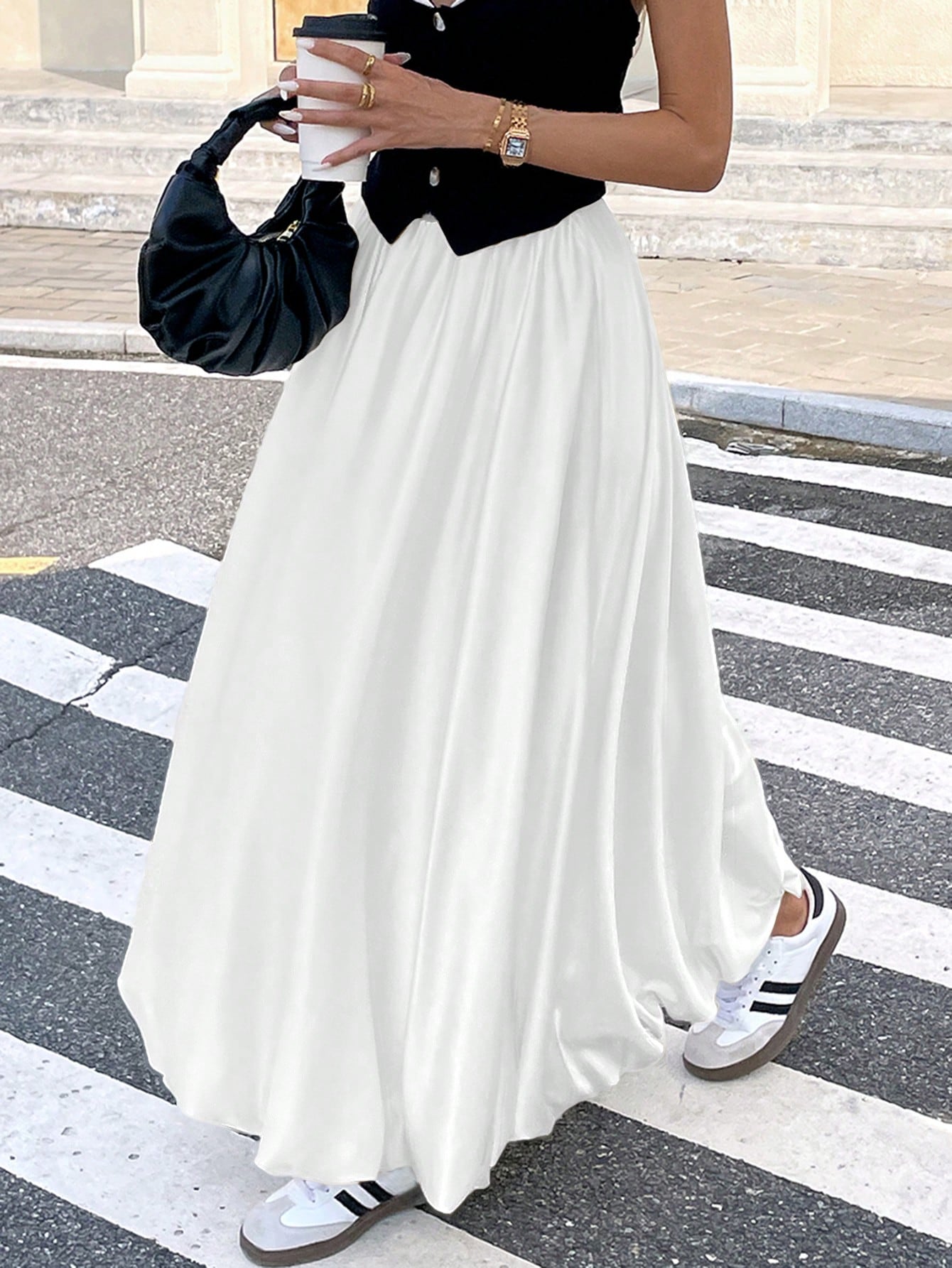 Dames Minimalistische Losse Pasvorm Bubble Rok Casual Dagelijkse Mode