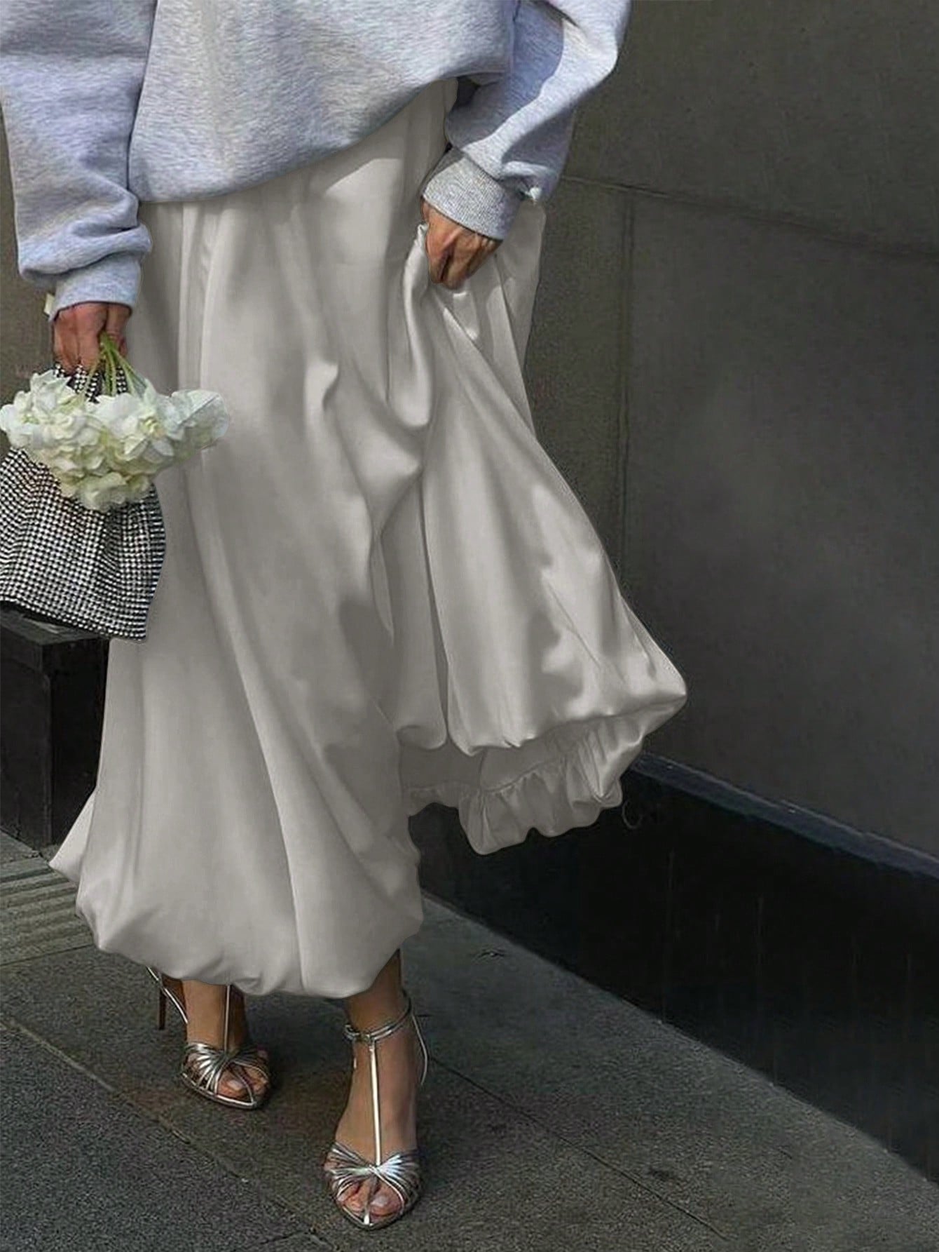 Dames Minimalistische Losse Pasvorm Bubble Rok Casual Dagelijkse Mode
