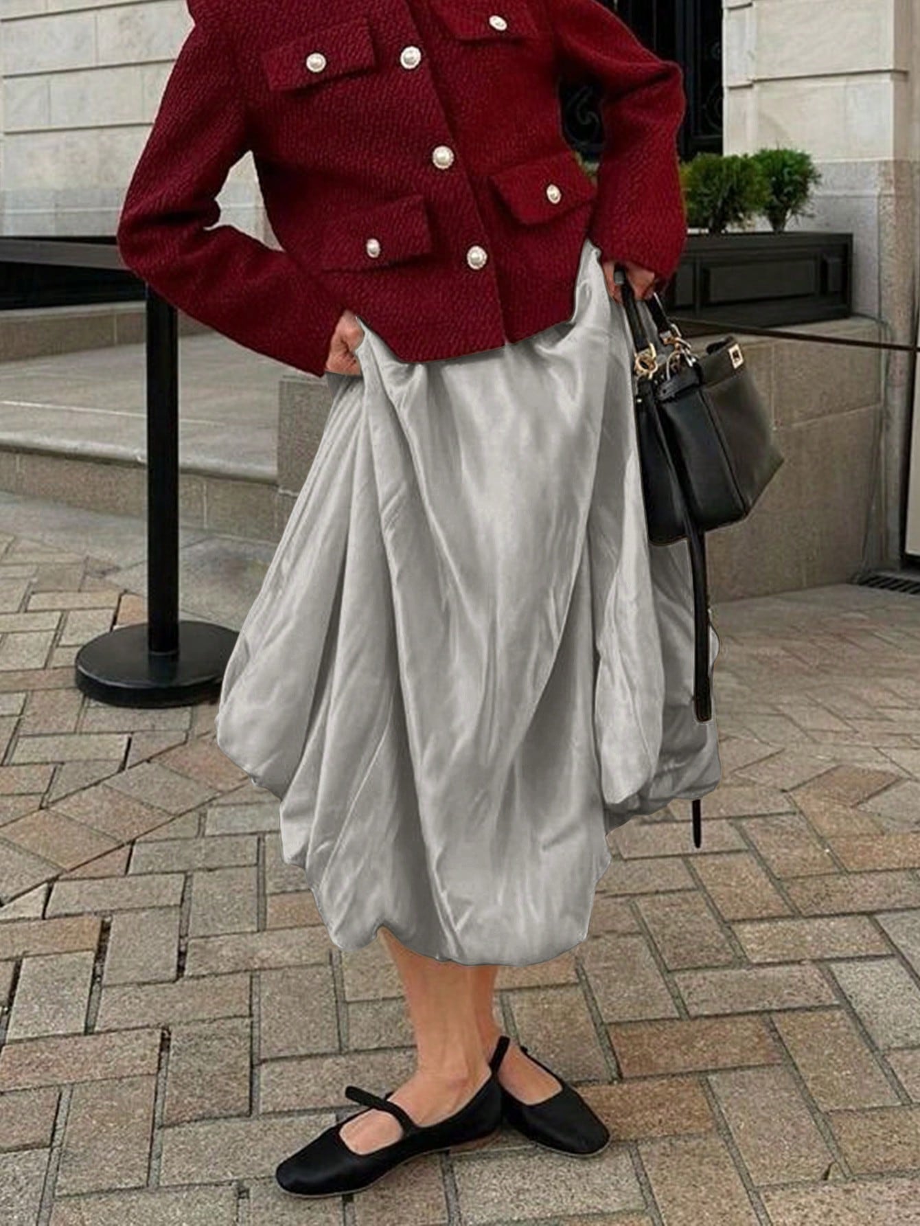 Dames Minimalistische Losse Pasvorm Bubble Rok Casual Dagelijkse Mode