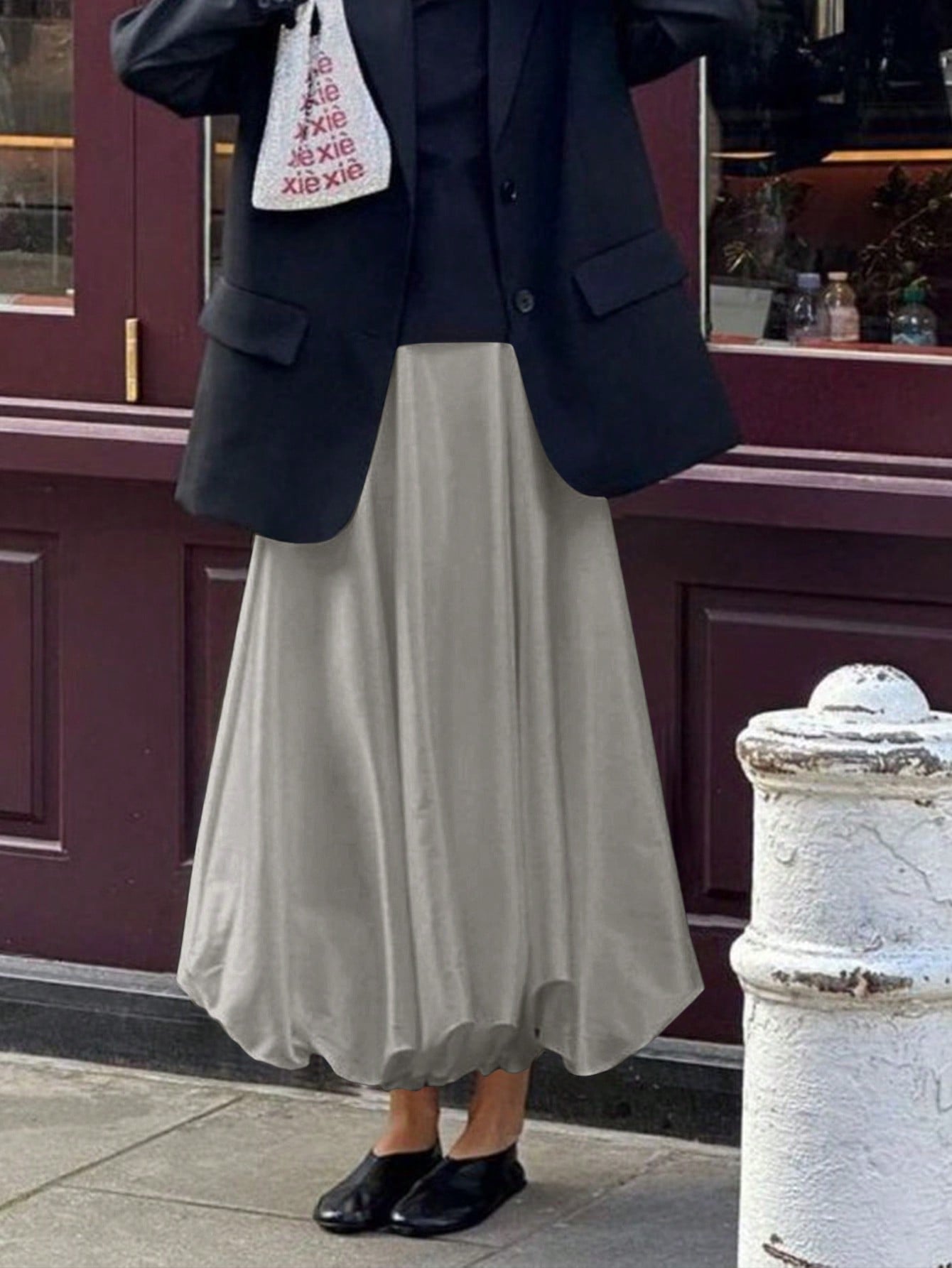 Dames Minimalistische Losse Pasvorm Bubble Rok Casual Dagelijkse Mode