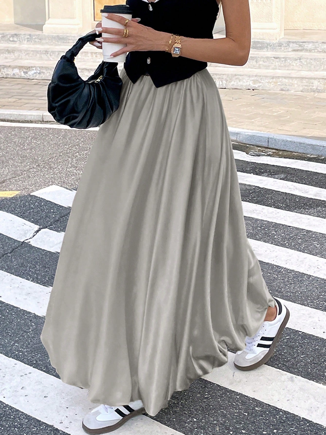 Dames Minimalistische Losse Pasvorm Bubble Rok Casual Dagelijkse Mode