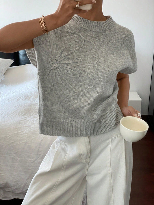 Dames Casual Gebreide Trui Top Minimalistisch Modieus Dagelijks Gebruik