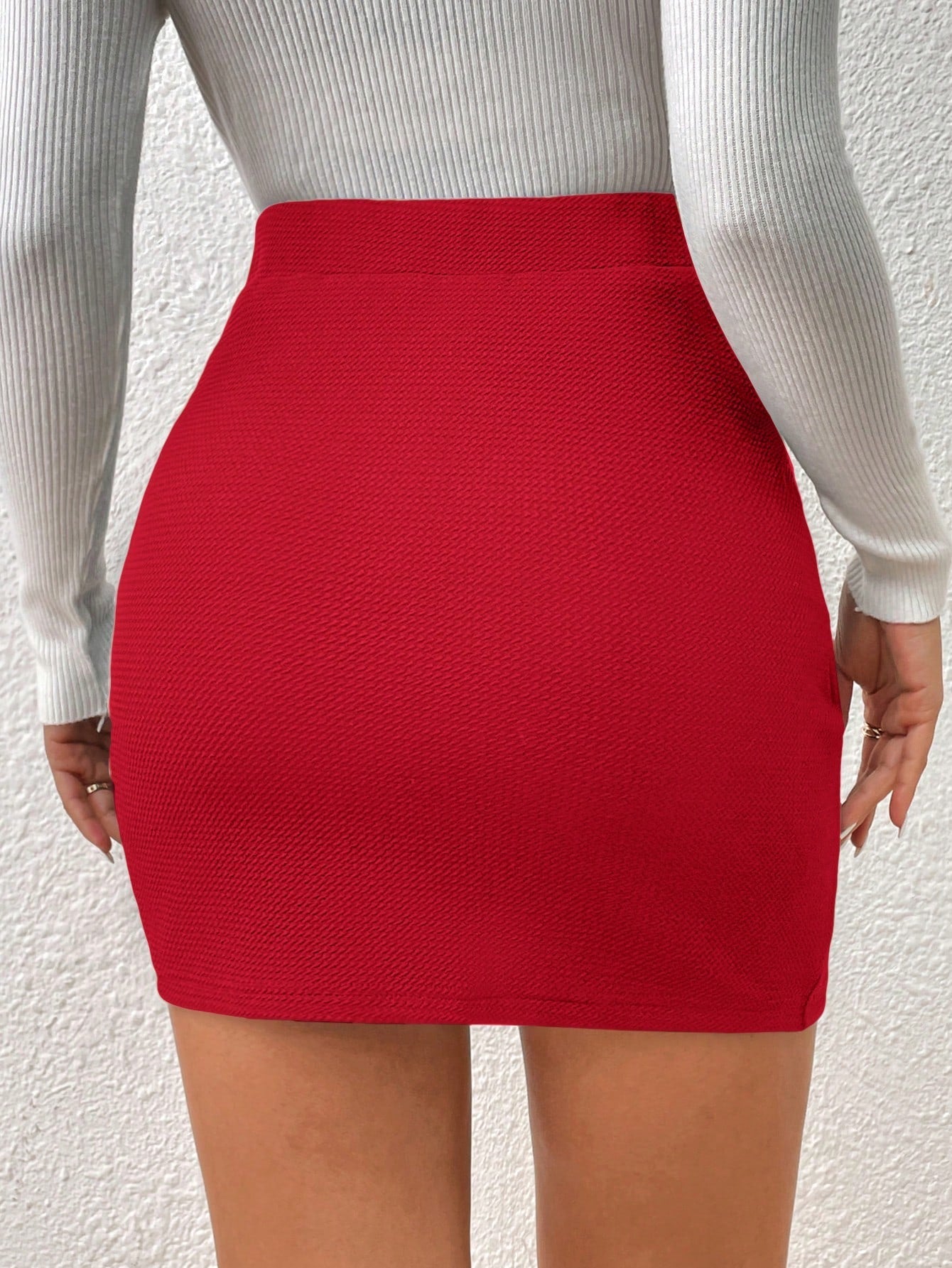 Hoge Taille Bodycon Tulp Rok Voor Dames Elegante Wrap Mini Skinny Casual Kleding