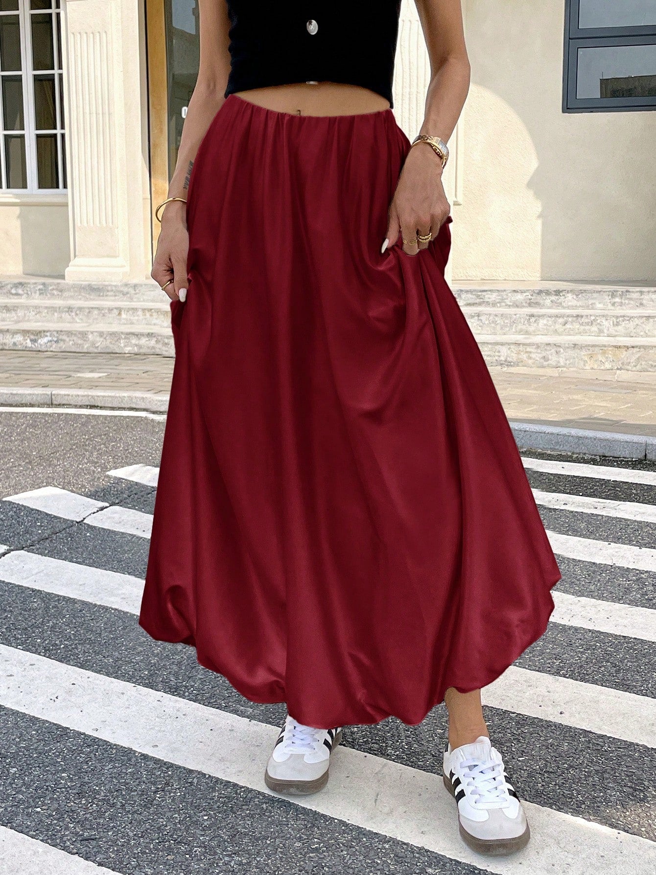 Dames Minimalistische Losse Pasvorm Bubble Rok Casual Dagelijkse Mode