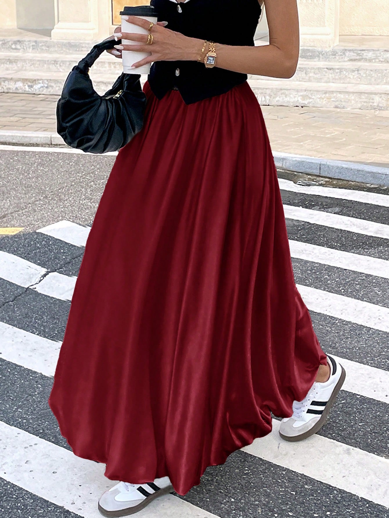 Dames Minimalistische Losse Pasvorm Bubble Rok Casual Dagelijkse Mode