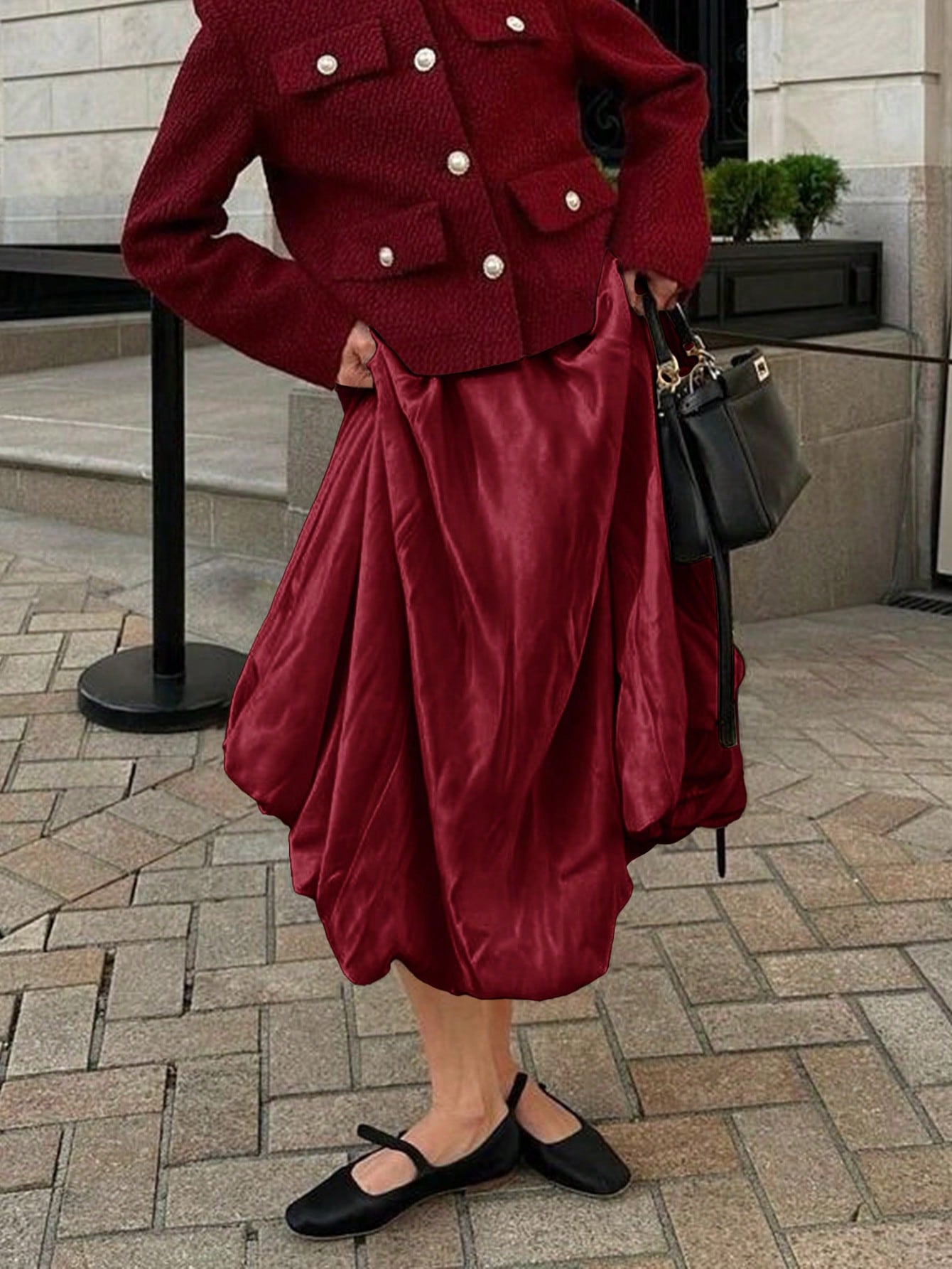 Dames Minimalistische Losse Pasvorm Bubble Rok Casual Dagelijkse Mode