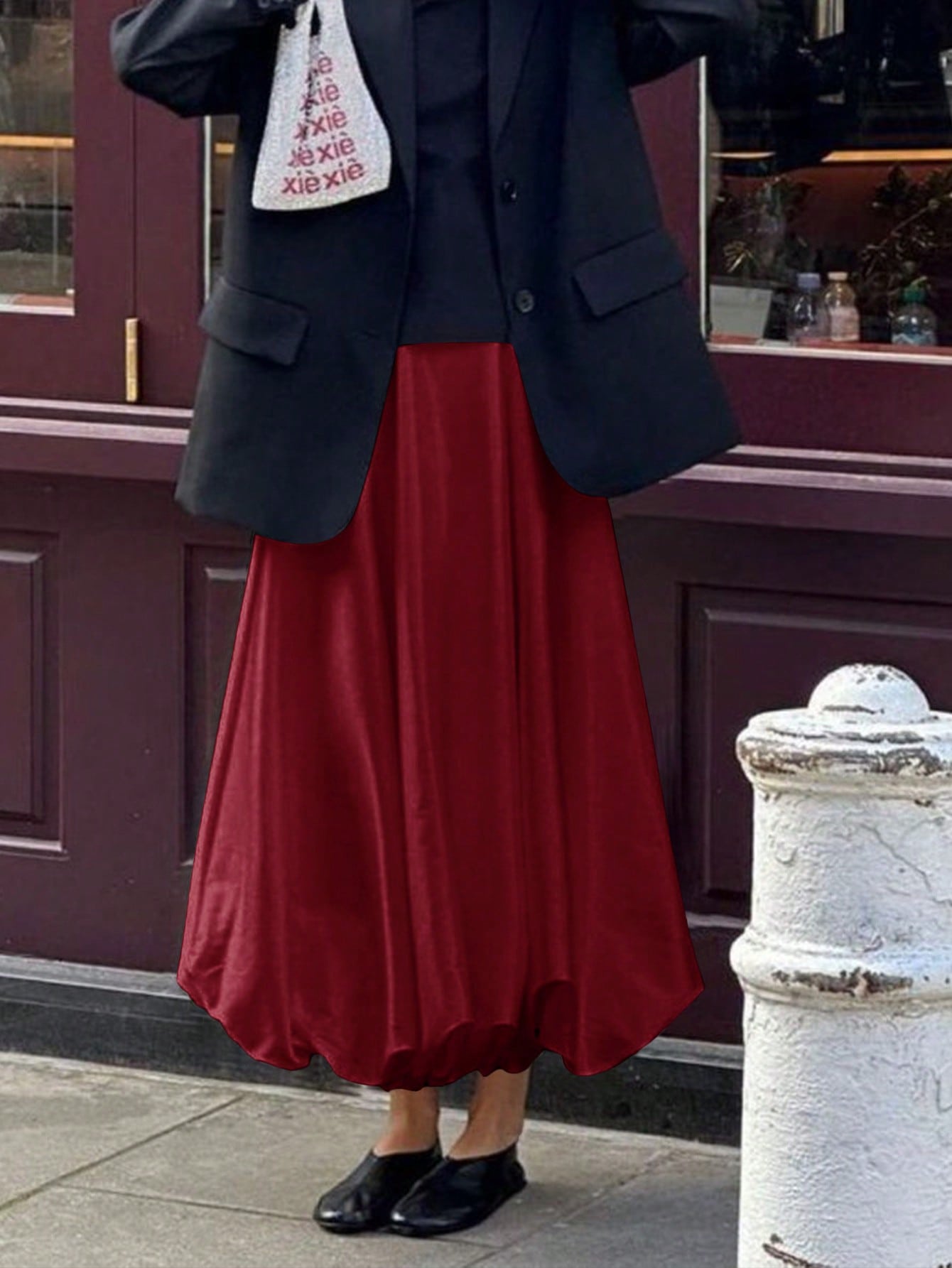 Dames Minimalistische Losse Pasvorm Bubble Rok Casual Dagelijkse Mode