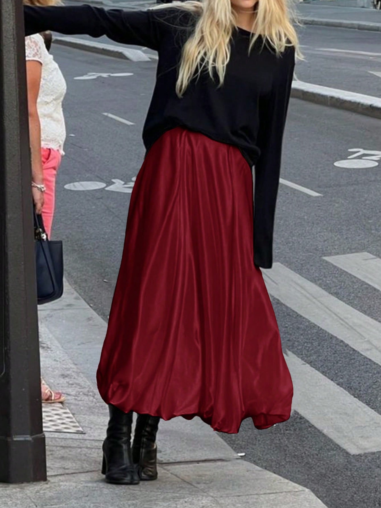 Dames Minimalistische Losse Pasvorm Bubble Rok Casual Dagelijkse Mode