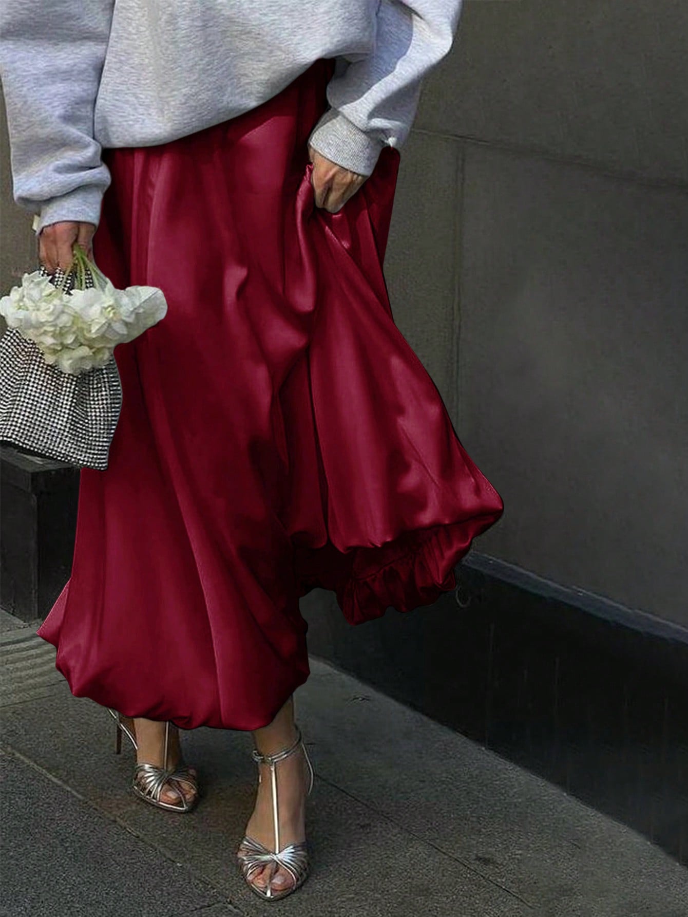 Dames Minimalistische Losse Pasvorm Bubble Rok Casual Dagelijkse Mode