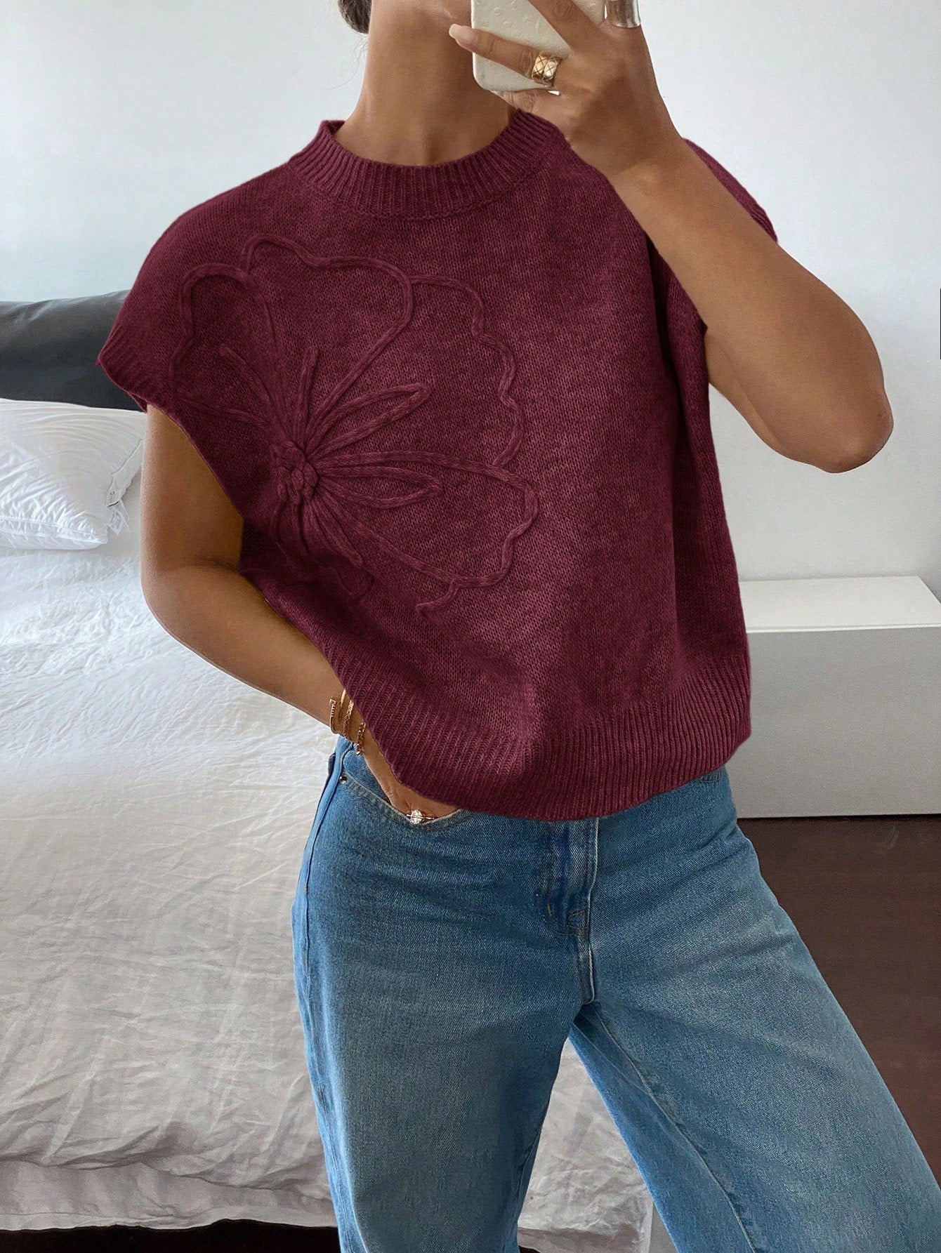 Dames Casual Gebreide Trui Top Minimalistisch Modieus Dagelijks Gebruik
