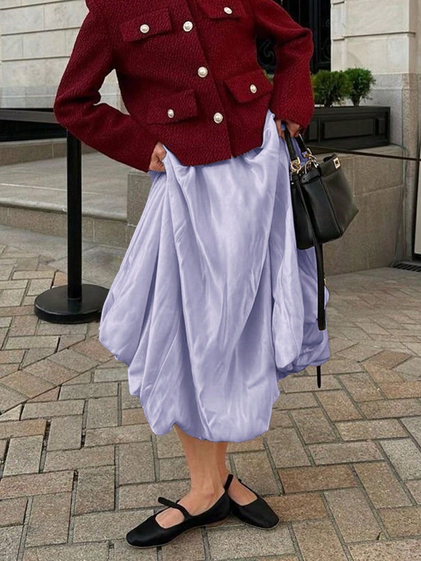 Dames Minimalistische Losse Pasvorm Bubble Rok Casual Dagelijkse Mode