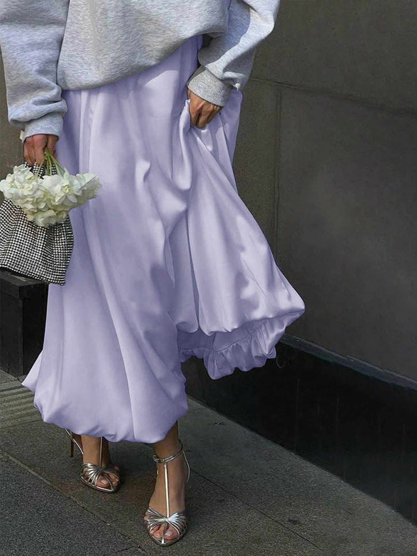 Dames Minimalistische Losse Pasvorm Bubble Rok Casual Dagelijkse Mode
