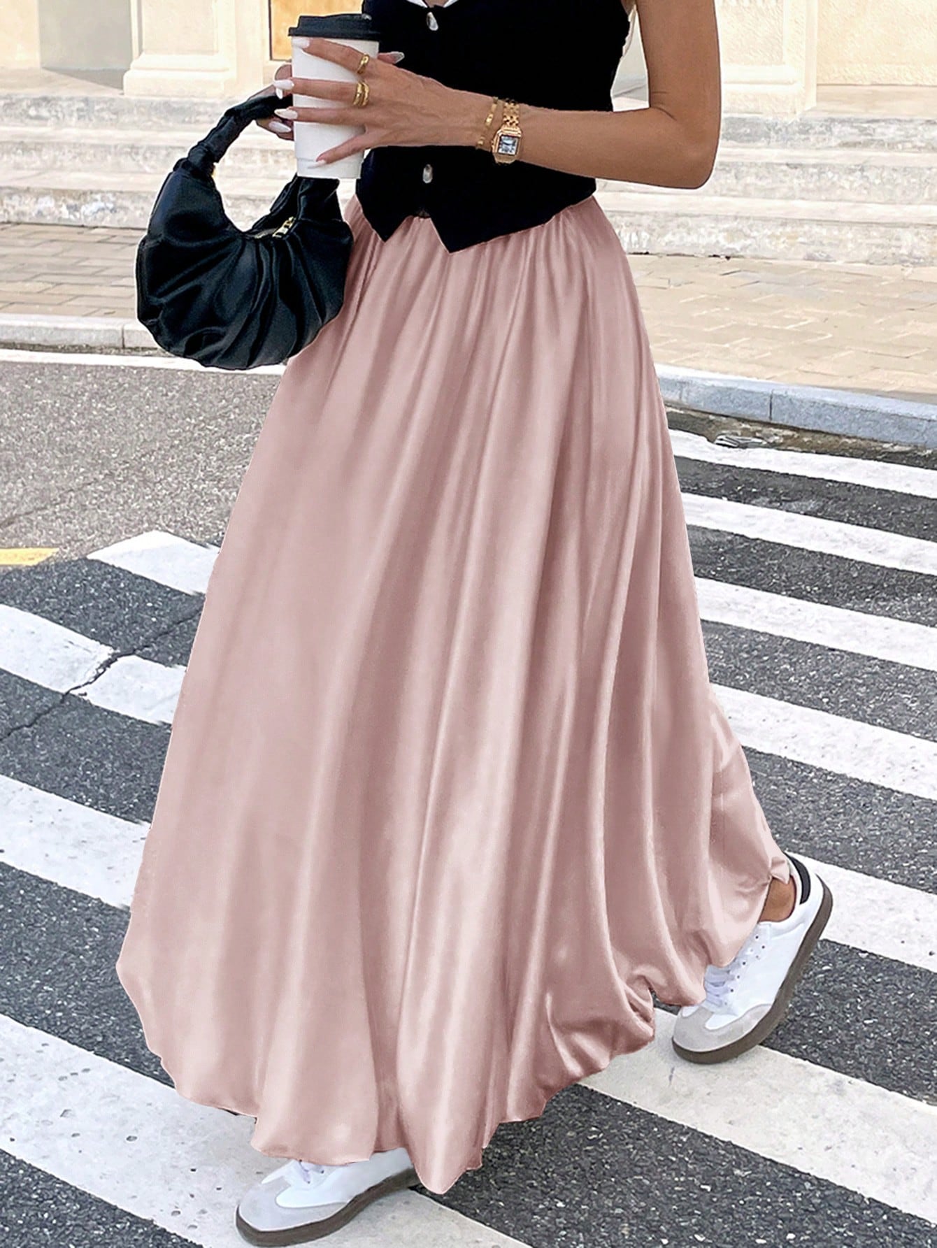 Dames Minimalistische Losse Pasvorm Bubble Rok Casual Dagelijkse Mode