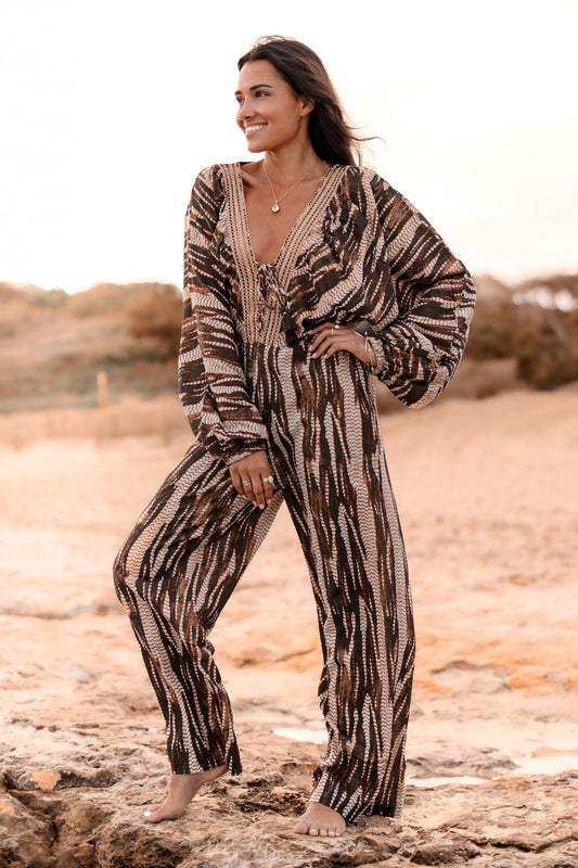 Jumpsuit Emika Brown Print