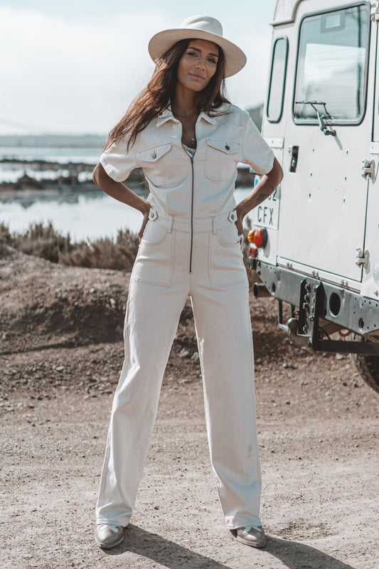 The Muse Jumpsuit Light Beige