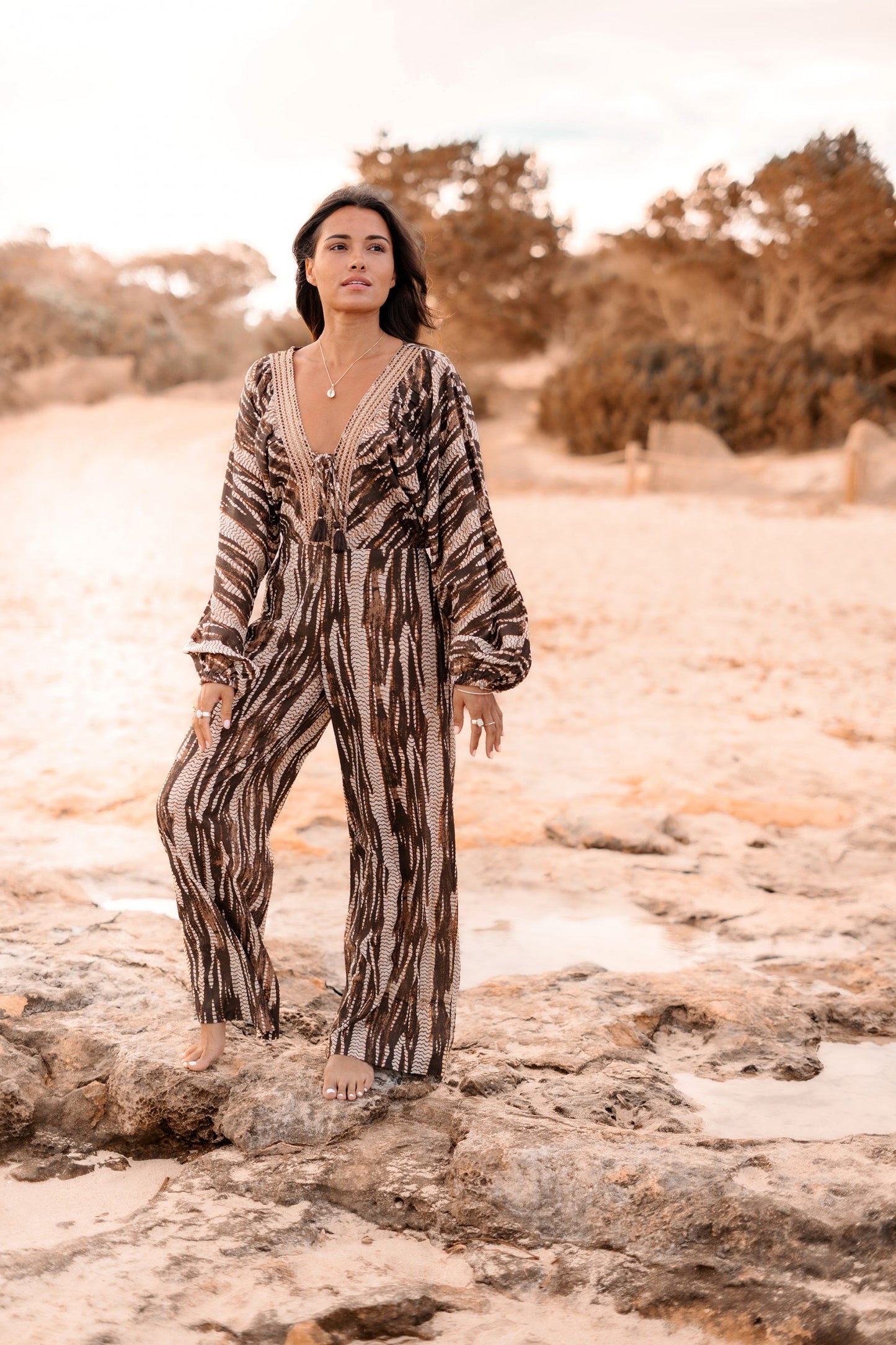 Jumpsuit Emika Brown Print