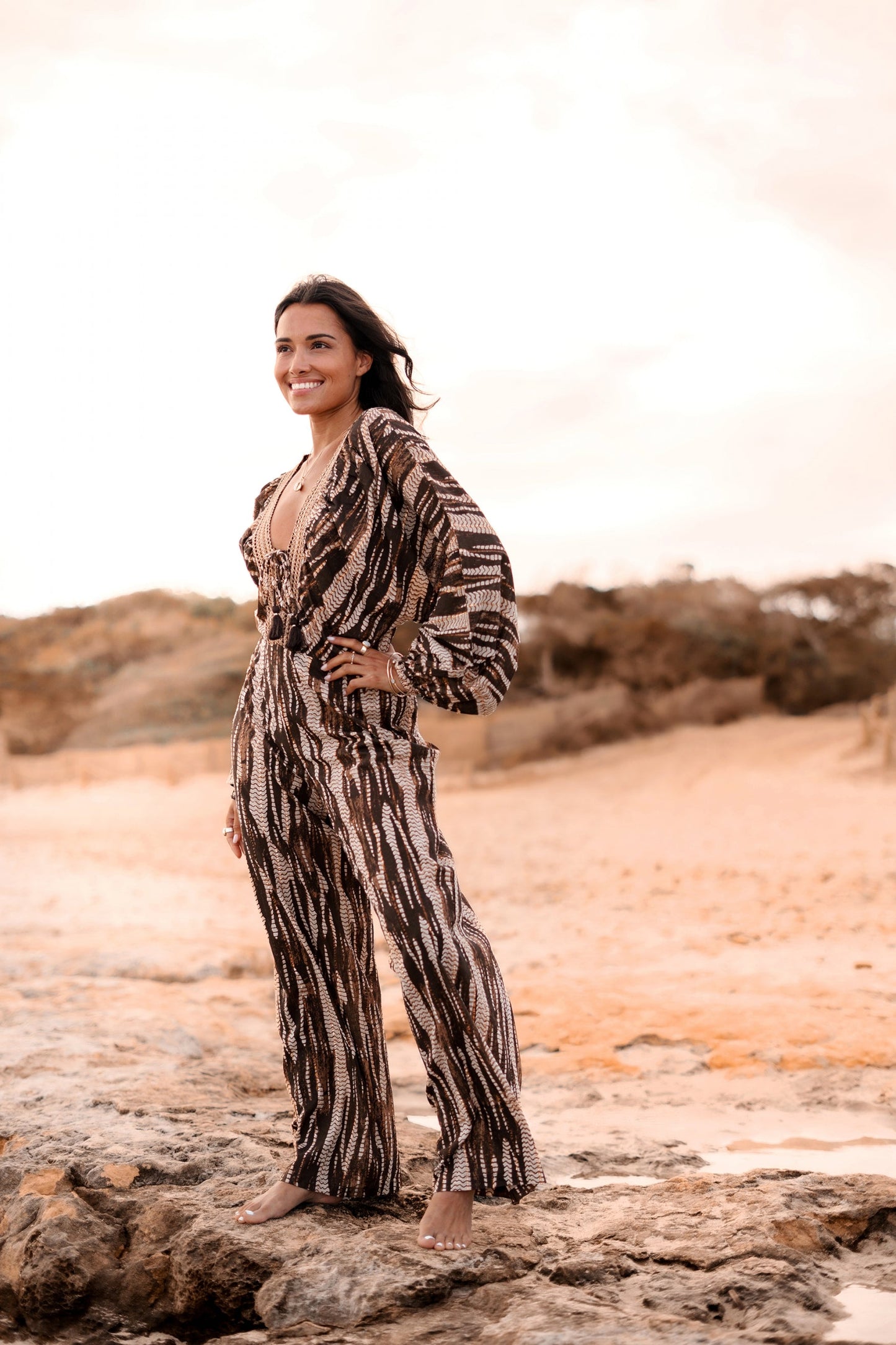 Jumpsuit Emika Brown Print
